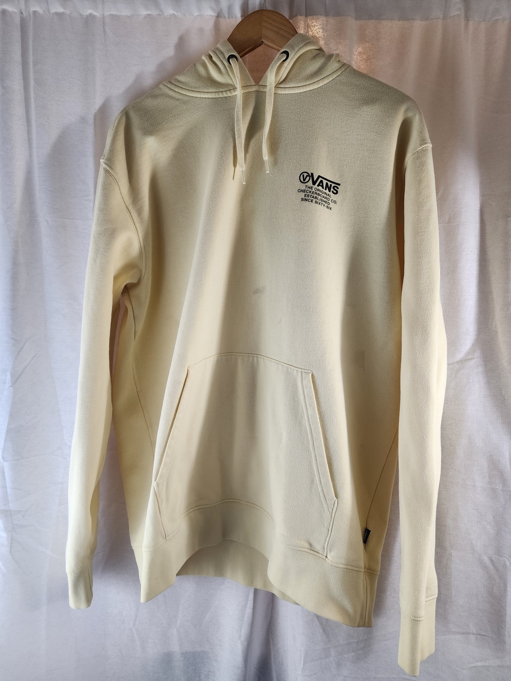 Vans Men’s Cream Pullover Hoodie L Off The Wall
